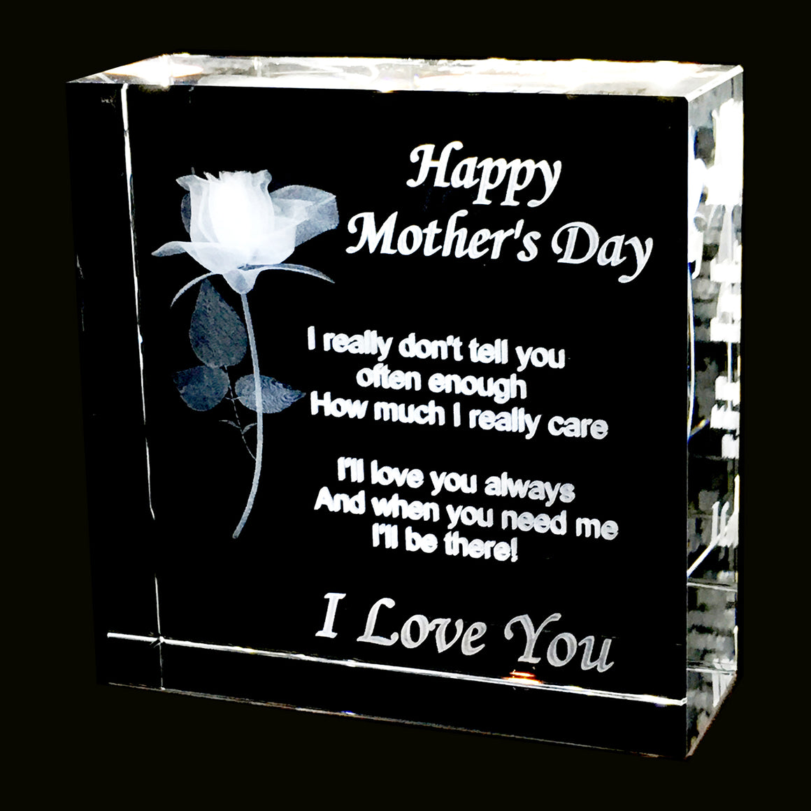 Art in Crystal! Highlty Polished Optical Crystal- Mother's Day